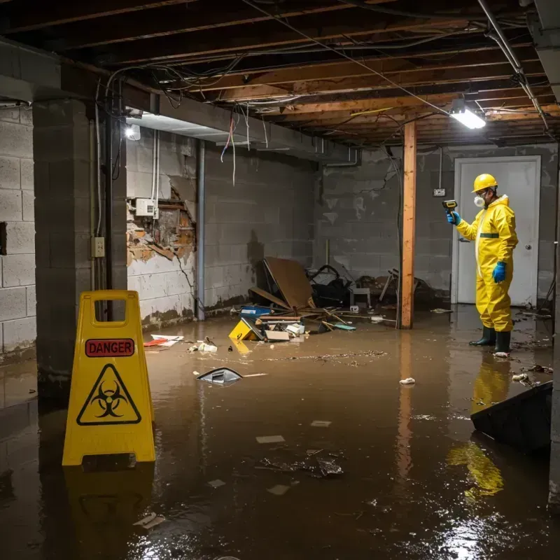 Flooded Basement Electrical Hazard in Galeville, NY Property